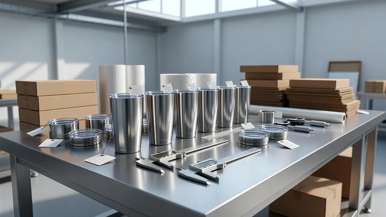 Quality inspection for custom stainless steel insulated tumblers
